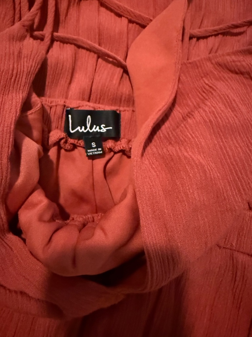 Lulu's Rust-Red Textured Maxi Dress - Picture 3 of 3